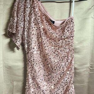 Jodi Kristopher Nude/Light Pink Bodycon Formal Dress